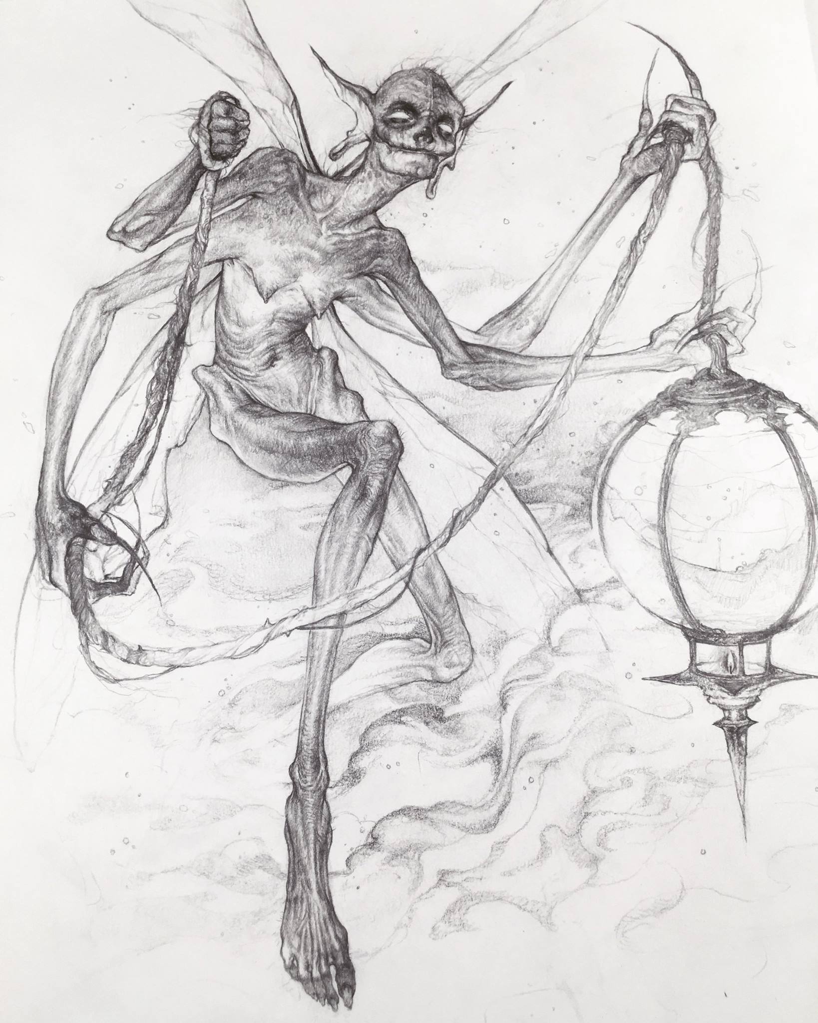 A scary depiction of a fairy